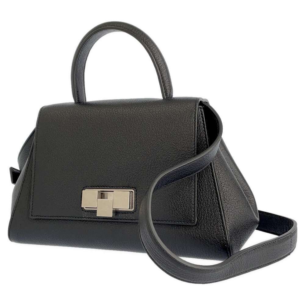 Bottega Veneta leather handbag shoulder handle top black bag - Picture 2 of 12